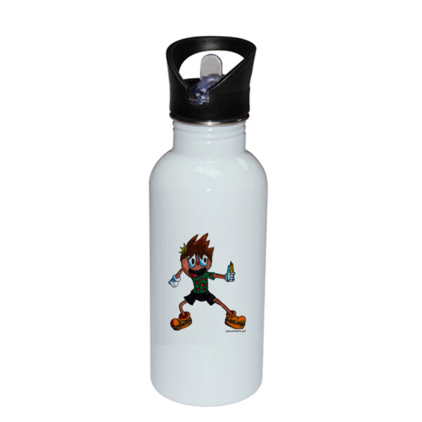 Cartoon Dan - Stainless Bottle with Straw Top Thumbnail